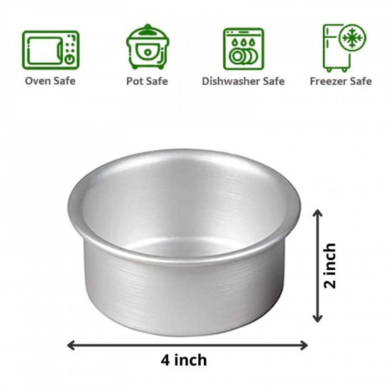 Round Aluminium Cake Mould Dia 4 inch